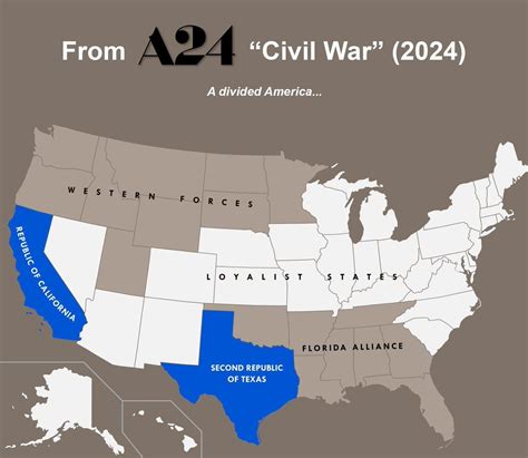 A24's "Civil War" Map : r/Louisiana