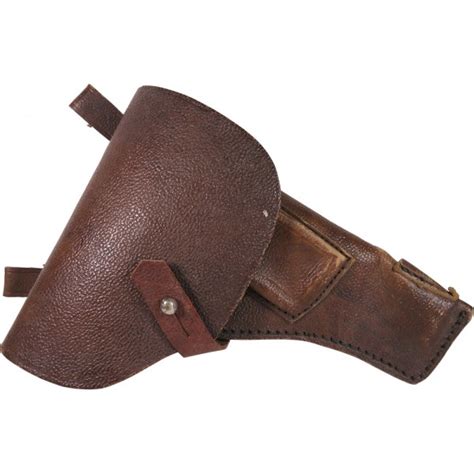 TT 33 pistol holster, unmarked, brown pebbled leather