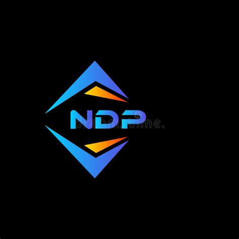 NDP Abstract Technology Logo Design on Black Background. NDP Creative Initials Letter Logo ...