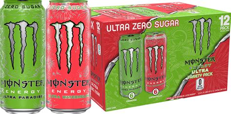 Monster Energy, Variety Pack, Ultra Watermelon + Ultra Paradise, 16 fl oz, 12 Pack - Walmart.com