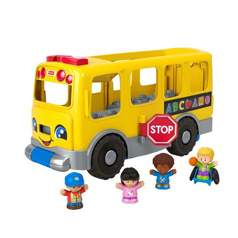 Fisher-Price Little People Big Yellow School Bus, Musical Pull Toy - Walmart.com