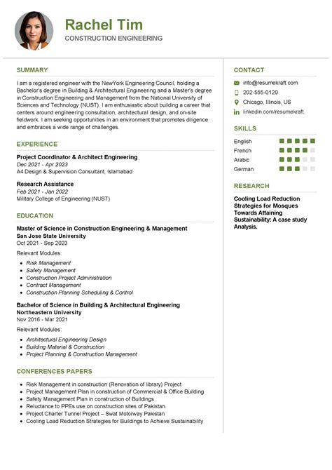 Construction Engineering Resume Example in 2024 - ResumeKraft