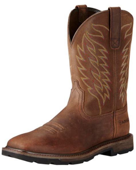 Ariat Men's Groundbreaker Square Toe Western Work Boots | Boot Barn