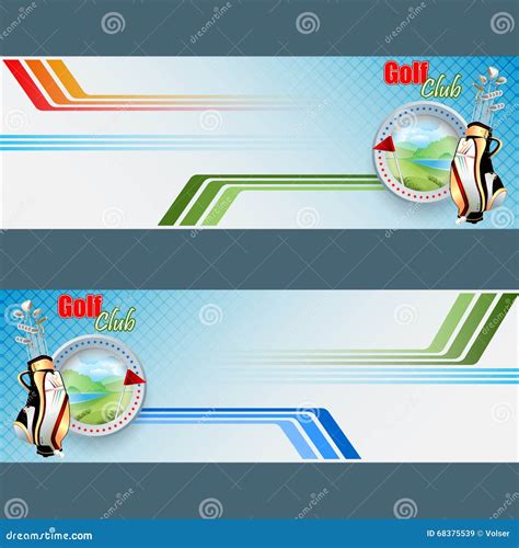 Set of Headers/banners for Golf Clubs Design Background Stock Vector - Illustration of ...