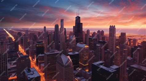 Premium AI Image | Chicago skyline from the lake