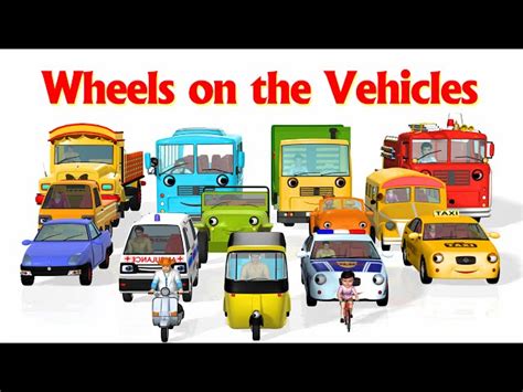 Wheels On The Bus Go Round And Round (Vehicles 2) - 3D Nursery Rhymes ...