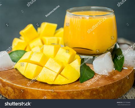 Mango Shake. Fresh Tropical Fruit Smoothies Stock Photo 337705886 : Shutterstock