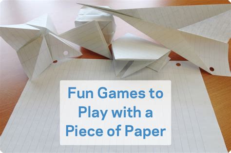 Fun Games to Play with a Piece of Paper | Playworks