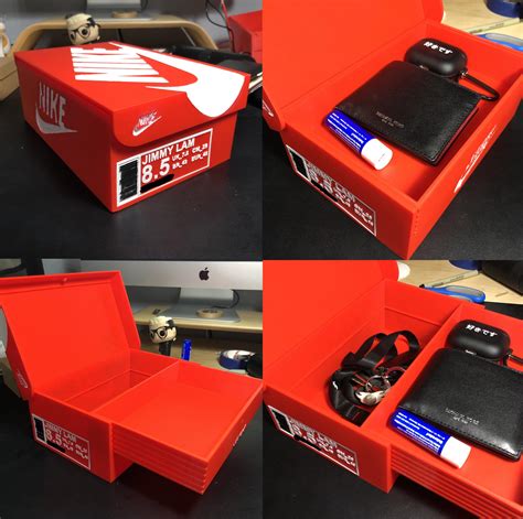 Made a Nike Box with a top drawer to hold absolutely nothing : r/3Dprinting