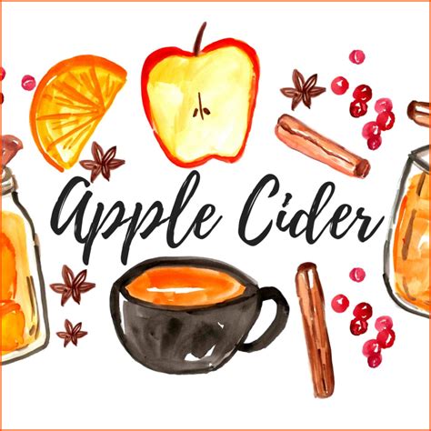 Watercolor Fall Apple Cider Clipart – MasterBundles