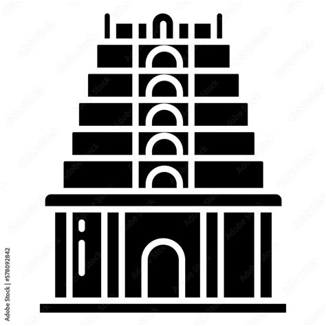 Indian Temple icon Stock Vector | Adobe Stock