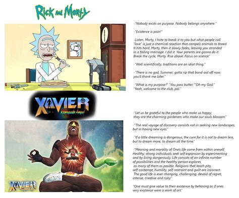 I don't really know why people now compare Rick and Morty to Xavier, but i think you guys will ...