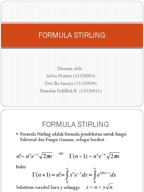 Formula Stirling