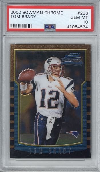 Lot Detail - Tom Brady 2000 Bowman Chrome Rookie Card - PSA GEM MINT 10!