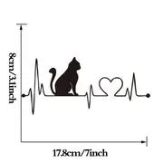 Car Stickers Cat Cartoon Electrocardiogram Decals Fashion - Temu