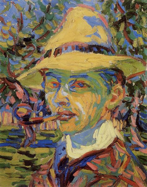 Ernst Ludwig Kirchner - Self-portrait with a pipe