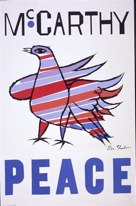 "McCarthy - Peace", Poster Supporting Eugene McCarthy by Ben Shahn ...