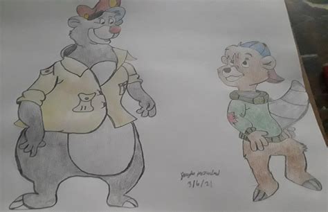 Baloo and Kit Cloudkicker in Glorious Technicolor : r/talespin