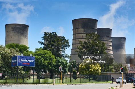 Cooling towers at the Kelvin Power Station coal-fired plant in... News ...