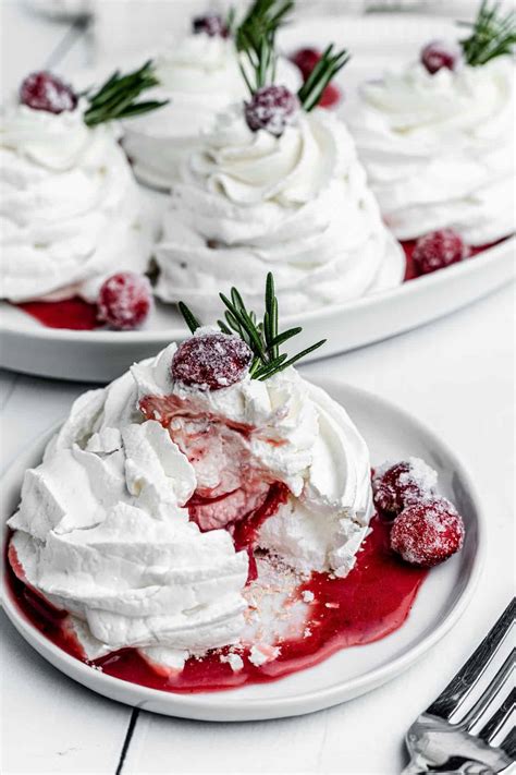 Christmas Pavlova with Rosemary Cranberry Curd • FoodnService