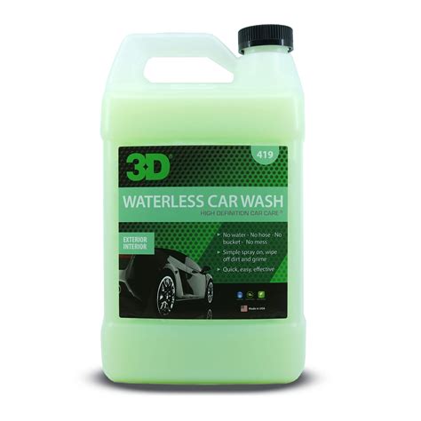 3D Waterless Car Wash - Easy Spray & Wipe Waterless Wash - No Soap or ...