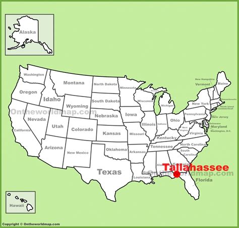 Tallahassee On The Map Of Florida | Free Printable Maps