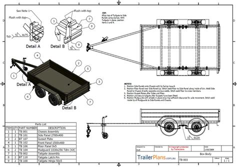 Tandem Box Trailer Plan | TRAILER PLANS | Plan~Build~Save