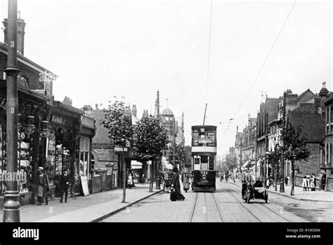 High Street, Kings Heath Birmingham early 1900s Stock Photo - Alamy