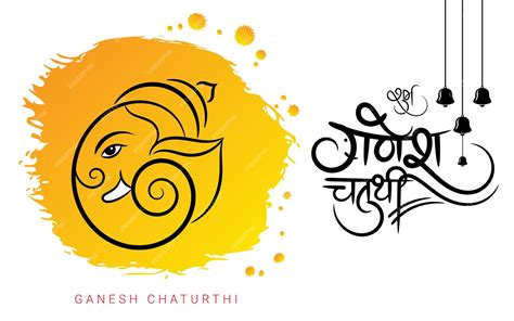 Premium Vector | Happy Ganesh Chaturthi greetings with lord ganesha ...