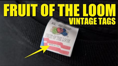 How To Date Vintage Fruit Of The Loom Tags - YouTube