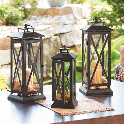 Better Homes & Gardens Crossbar Metal Outdoor Lantern - Walmart.com - Walmart.com