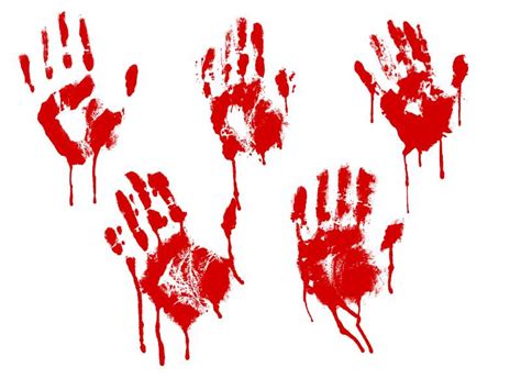 5 Red Bloody Handprint (PNG Transparent) | OnlyGFX.com