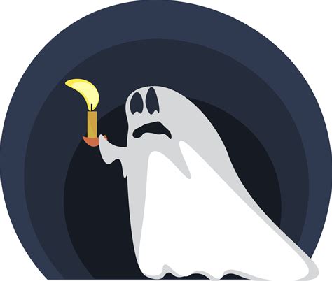 Scary ghost vector or color illustration 34513181 Vector Art at Vecteezy