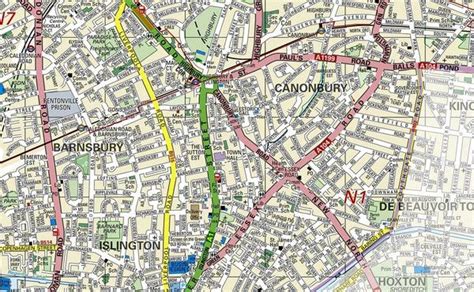 Islington London Borough Map | London borough map, Islington, Detailed map