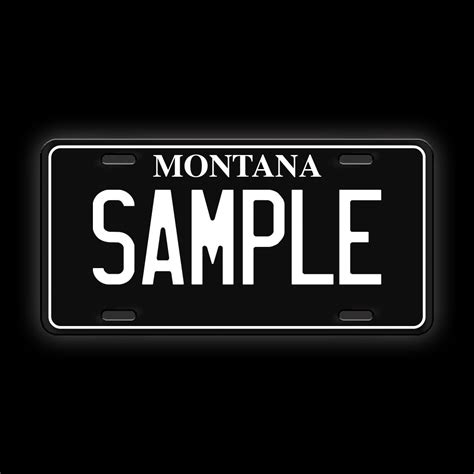 Black Custom Montana License Plate – Limitless Workshop