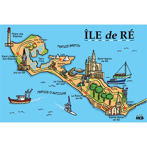 Carte Bord de mer Matyo Emmel Bast "Ile de Ré" - Editions Côté Bord'eau