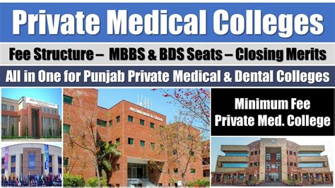 All Punjab Private Medical Colleges Fee Structure, Closing Merits, No ...