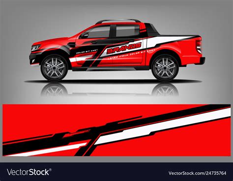 Truck wrap design sticker and decal Royalty Free Vector