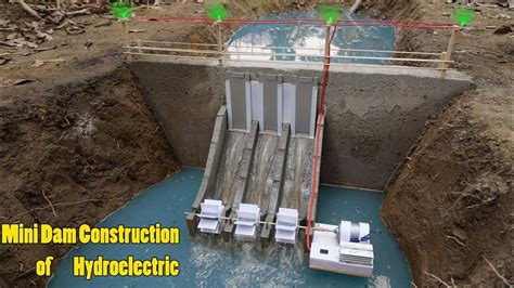 Mini Dam Construction of Hydroelectric . Hydroelectric Dam Part 2 - YouTube