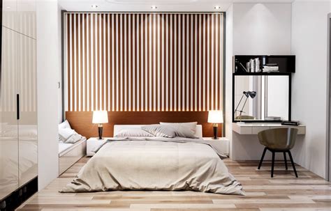 25 Beautiful Examples Of Bedroom Accent Walls That Use Slats To Look ...