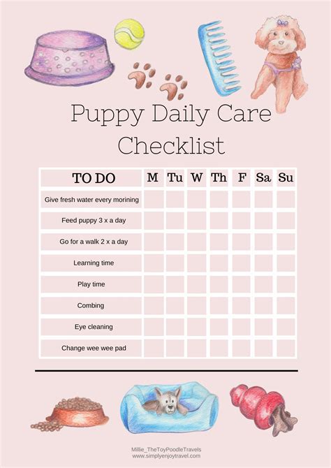 Daily Routine Printable Puppy Schedule - Printable Word Searches