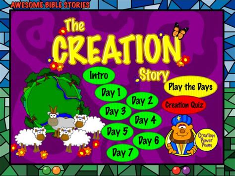 The Creation Story interactive lesson is one of six interactive animated lessons on Awesome ...