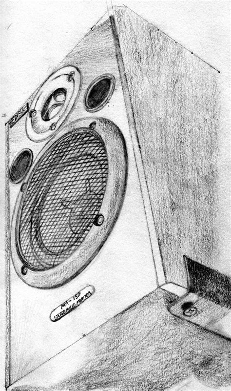 Mounted Speaker - Pencil Drawing by AMNdesigns on DeviantArt