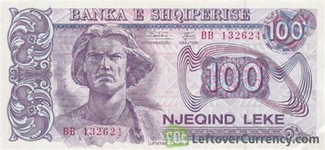 100 Albanian Lek banknote (Luftetari Kombetar) - Exchange for cash