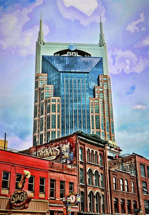 A T and T Building A K A The Batman Building - Nashville Photograph by Allen Beatty - Fine Art ...