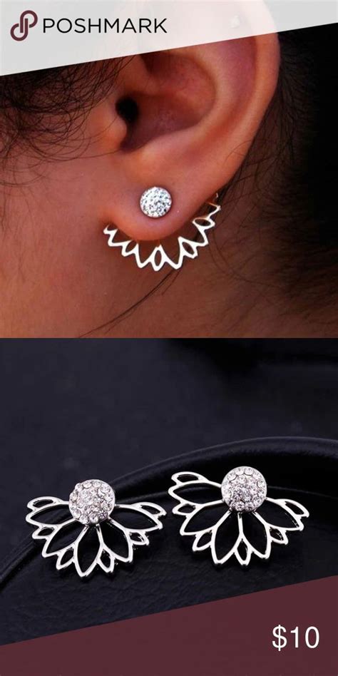 Flower Ear Jackets | Ear jacket earring, Flower ear, Women diamond