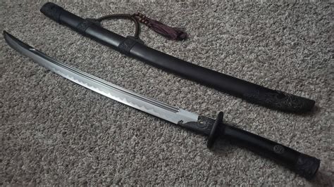 Antiqued Willow-leaf Dao (saber), our first Chinese sword : SWORDS