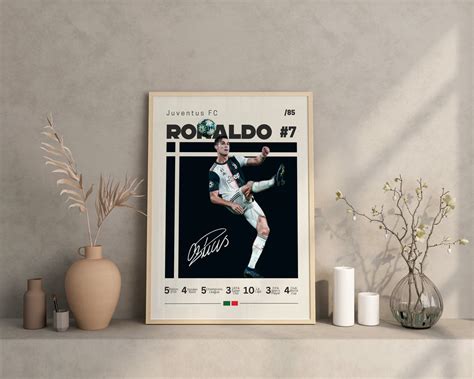 Christiano Ronaldo Poster, Juventus FC, Football Print, Football Poster ...