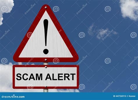 Scam Alert Caution Sign stock image. Image of icon, exclamation - 44726915