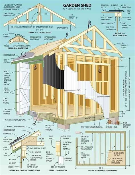 colonial backyard garden shed | How To Building – Wooden Shed Plans PDF Download Plans CA US ...